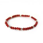 L.A. for men Red Jade Semi-Precious Gemstone Stretch Bracelet
