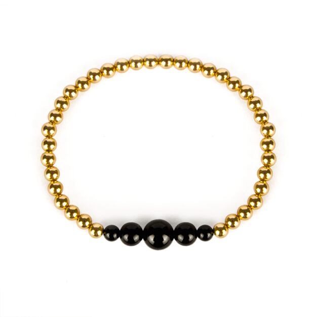 Golden Black for Her - 14ct Gold filled beads and Black Onyx