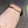 Delicate Matt Black & 24kt Gold Plated Adjustable bracelet