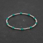 Turqouise & 925 Sterling Silver beaded bracelet