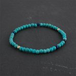 Ocean for Men - Turquoise, Lapis Lazuli & Gold Beaded Bracelet