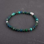 Ocean for Men - Chrysocolla, Turquoise & Sterling Silver Bracelet