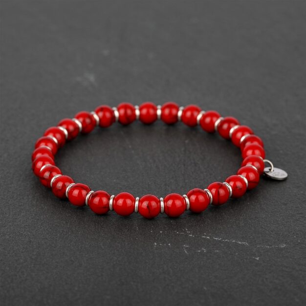 Megberry Signature for Men - Red Stones & Sterling Silver