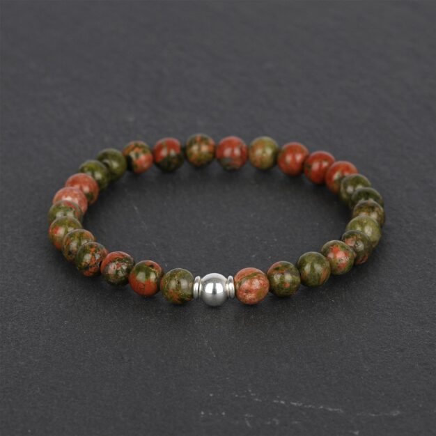 Adventure for Men - Unakite & Sterling Silver Bracelet