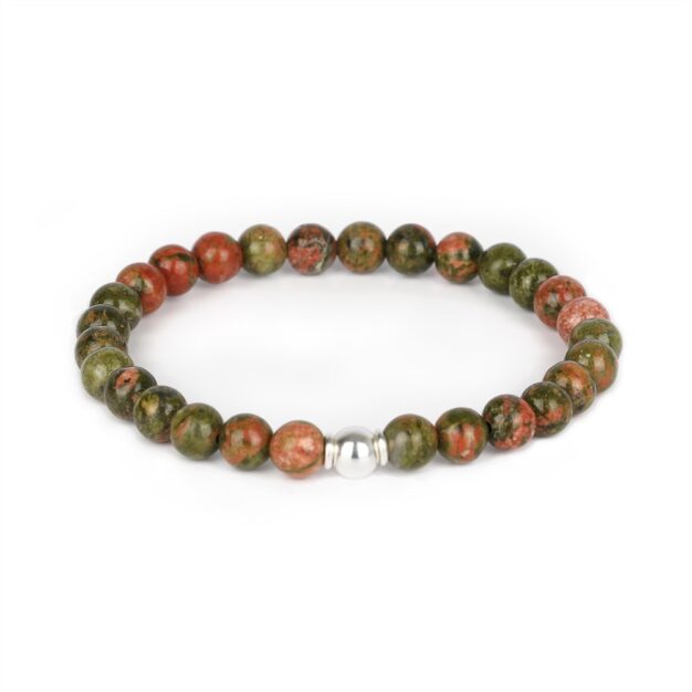 Adventure for Men - Unakite & Sterling Silver Bracelet