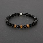 Adventure for Men - Tiger Eye, Black Onyx & Sterling Silver Bracelet