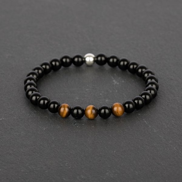 Adventure for Men - Tiger Eye, Black Onyx & Sterling Silver Bracelet