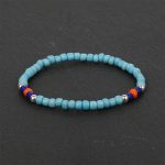 South for Men - Blue & Orange Beaded Bracelet