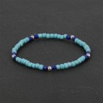 South for Men - Blue Beads & Sterling Silver Bracelet