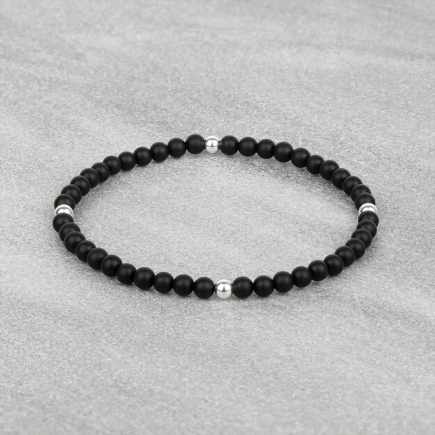 Noir for men Back Matt Onyx & Sterling Silver