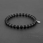 Megberry Signature for Men - Matt Onyx & Sterling Silver Bracelet