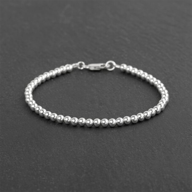 Megberry Signature - Sterling Silver Beaded Bracelet