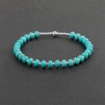 L.A. Turquoise & 925 Sterling Silver Beaded Bracelet