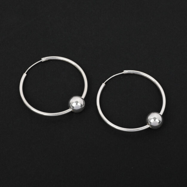 Megberry Sterling Silver Disco Hoop Earrings