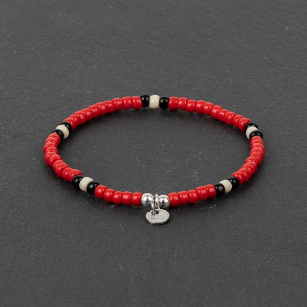 Megberry Signarture Red Snake Beaded Bracelet