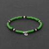 Megberry Signature for Men - Green Snake Handmade Beaded Bracelet