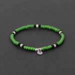 Megberry Signature for Men - Green Snake Handmade Beaded Bracelet