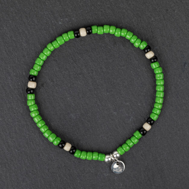 Megberry Signature for Men - Green Snake Handmade Beaded Bracelet