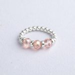Ava - Sterling Silver Ring with Green Crystals