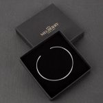 Megberry Plain Sterling Silver Open Bangle