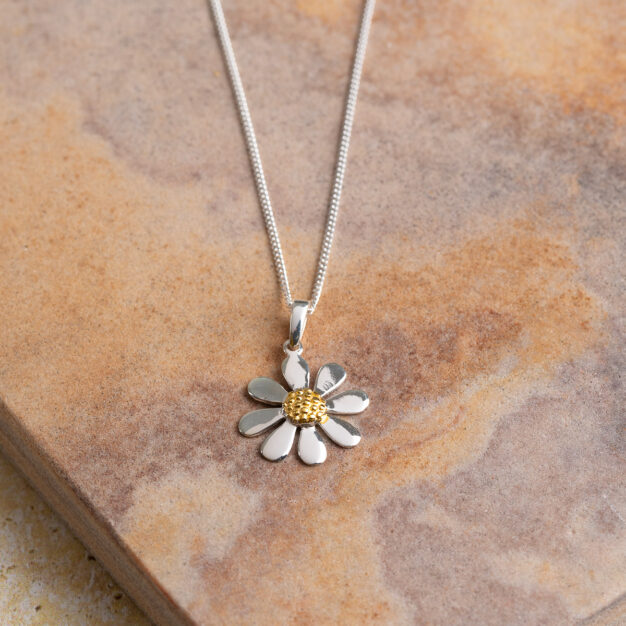 Megberry Daisy Sterling Silver Necklace