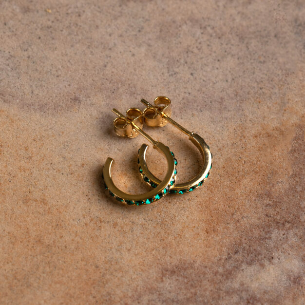 Megberry Circle of Life Emerald & Gold Earrings