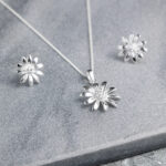 Megberry Marguerite Daisy Sterling Silver Necklace