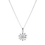 Megberry Marguerite Daisy Sterling Silver Necklace