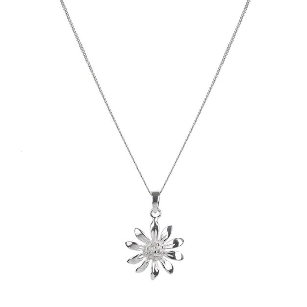 Megberry Marguerite Daisy Sterling Silver Necklace