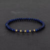 Megberry Essentials for Men Lapis Lazuli & Gold Beaded Bracelet