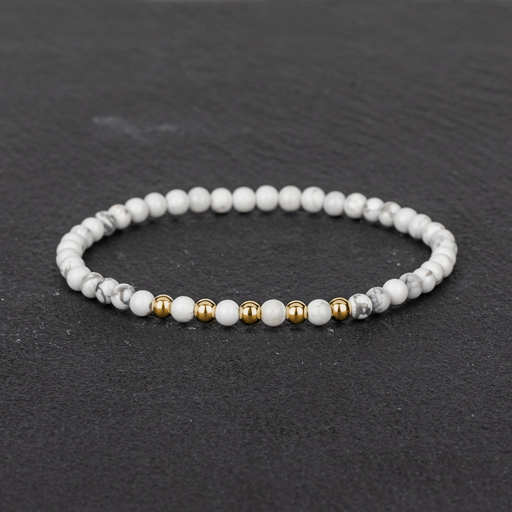 Howlite Round Crystal Bracelet | Buy Online Crystal Stone Bracelets —  Vastustoreonline