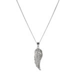 Megberry Angel Wing Sterling Silver Pendant Necklace