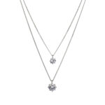 Megberry Double Cubic Zirconia Sterling Silver Necklace