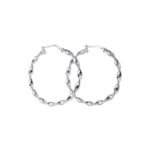 Megberry Sterling Silver Twisted Hoop Earrings
