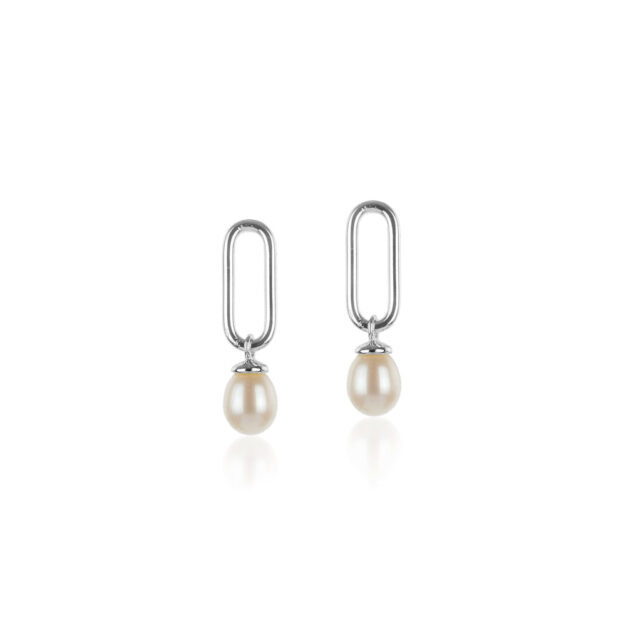 Emma Sterling Silver Pearl Drop Earrings