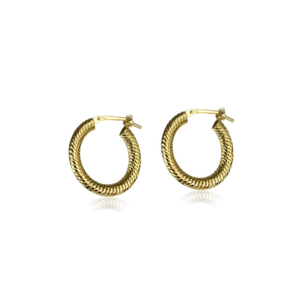 Hoop earrings made of 18ct Yellow Gold plated vermeil.