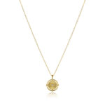 Megberry Compass Necklace with Heart and Cubic Zirconia stones