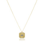 Megberry Evil Eye Cubic Zirconia Gold Necklace