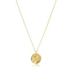 Megberry Hamsa Gold Coin Pendant Necklace