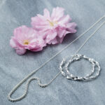 Megberry Twisted Earrings & Beaded Necklace